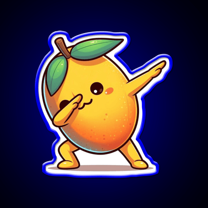 Food Chibi Series Cute Mango Chan 003 Snack Food Led Neon Sign Rgb Color - Shineneon