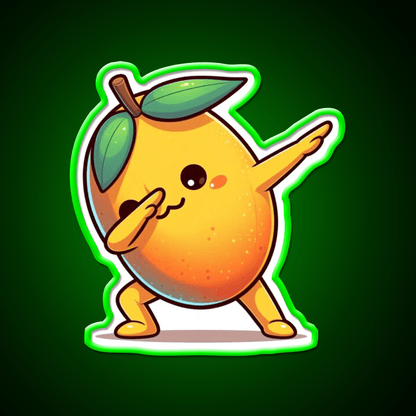 Food Chibi Series Cute Mango Chan 003 Snack Food Led Neon Sign Rgb Color - Shineneon