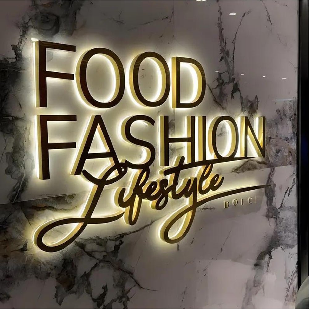 Food Fashion Lifestyle 3D Backlit Letters Aluminum Business Metal Led Sign - Shineneon
