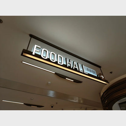 Food Hall 3D Frontlit Channel Letters Led Light Sign
