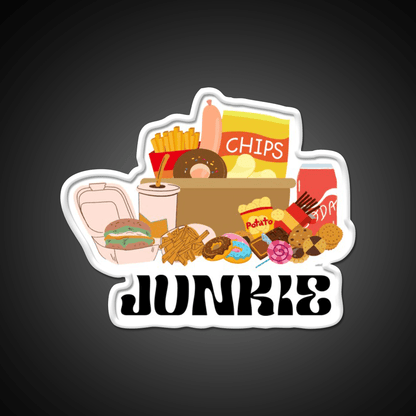 Food Junkie Fast Food Led Neon Sign For Burger Place Rgb Color - Shineneon
