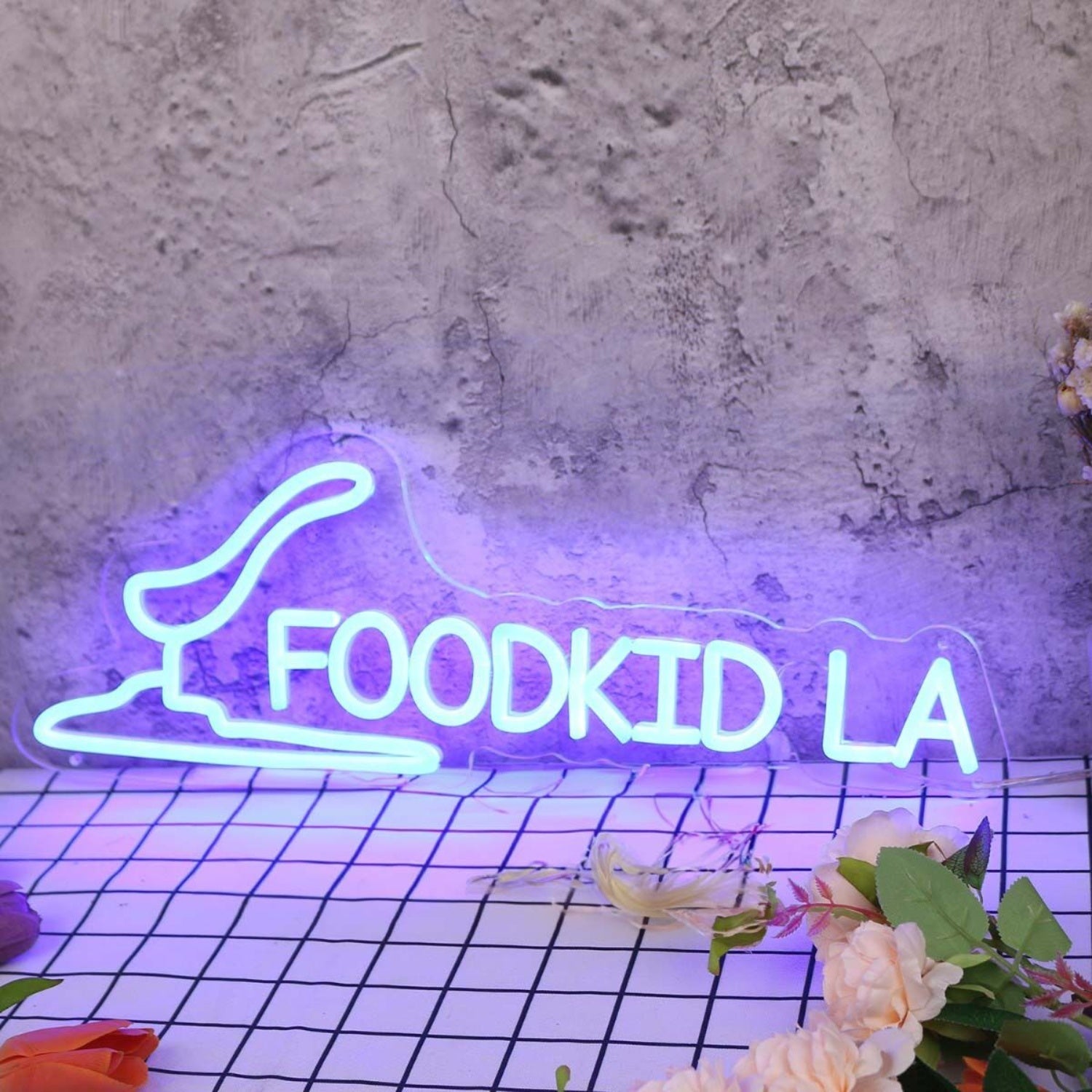 Food Kid La Blue Led Neon Sign - Shineneon