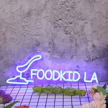 Food Kid La Blue Led Neon Sign - Shineneon