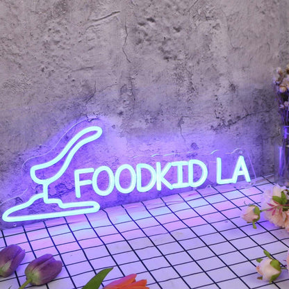 Food Kid La Blue Led Neon Sign - Shineneon