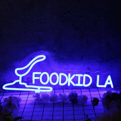 Food Kid La Blue Led Neon Sign - Shineneon