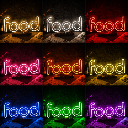 Food LED Neon Sign - 05 Color Grid