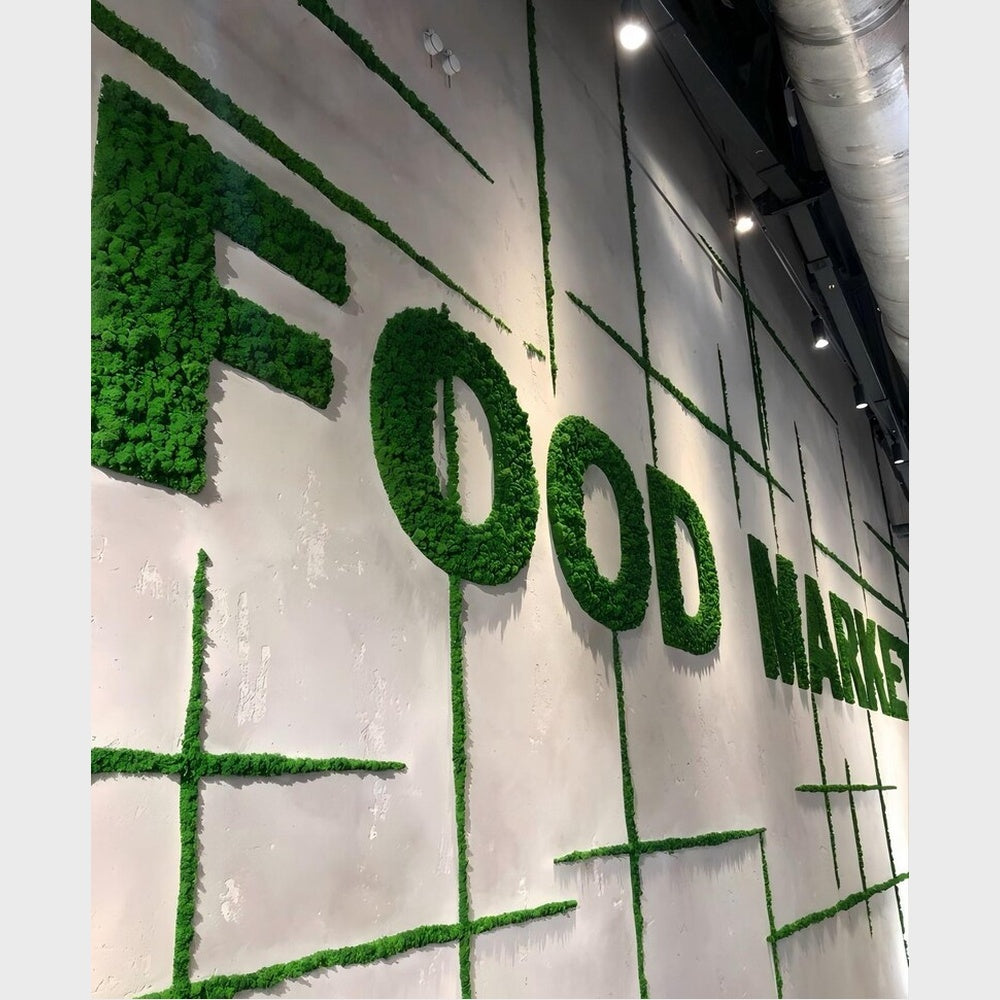 Food Market 3D Moss Letter Sign