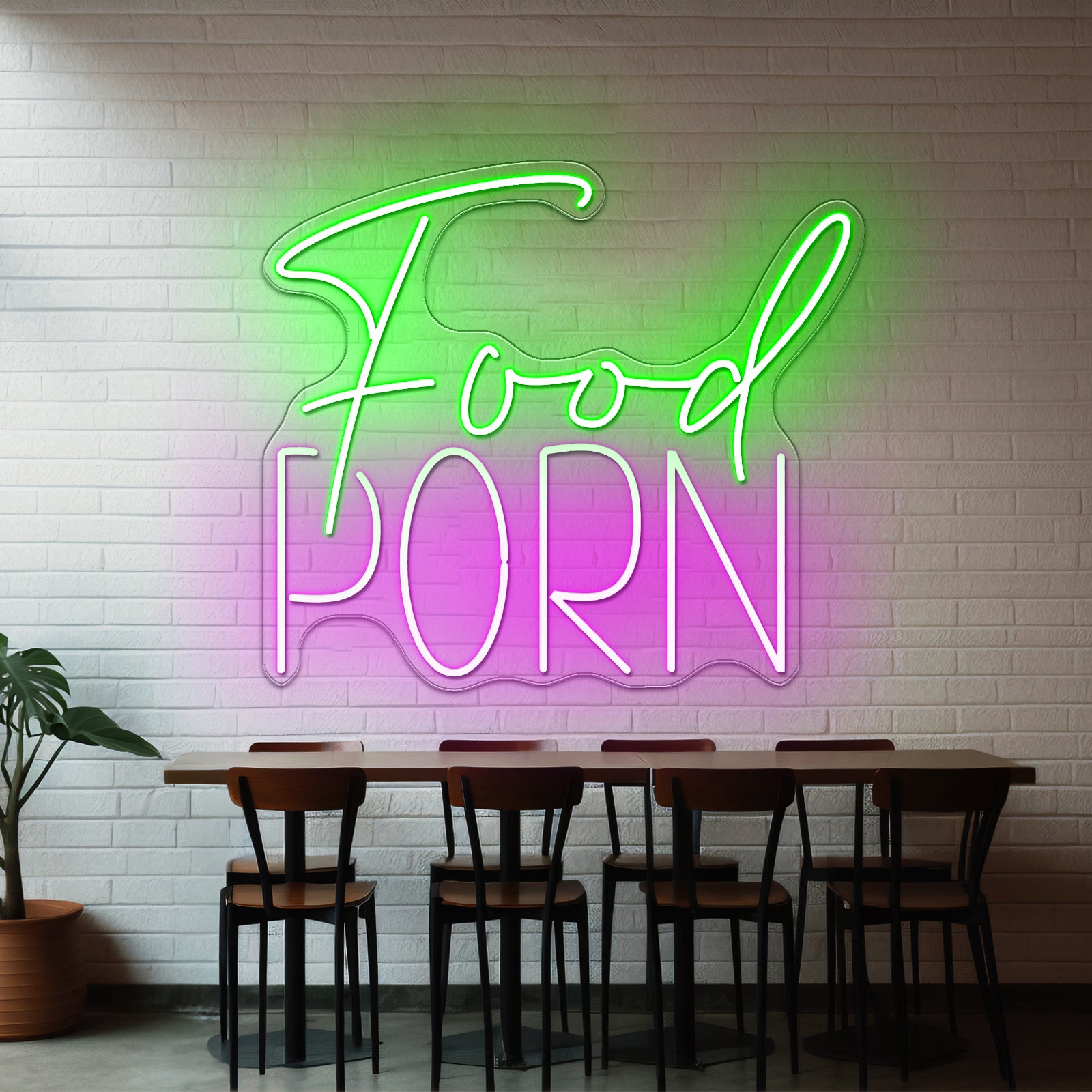 Food Porn Led Neon Sign Restaurant Led Neon Signs