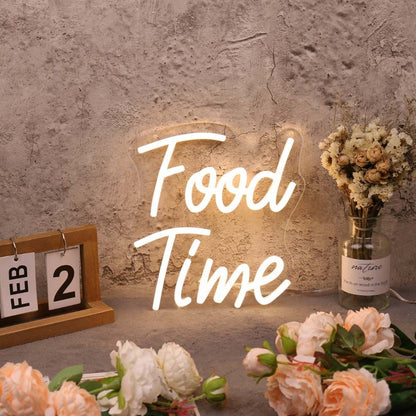 Food Time Yellow Custom Led Neon Sign - Shineneon