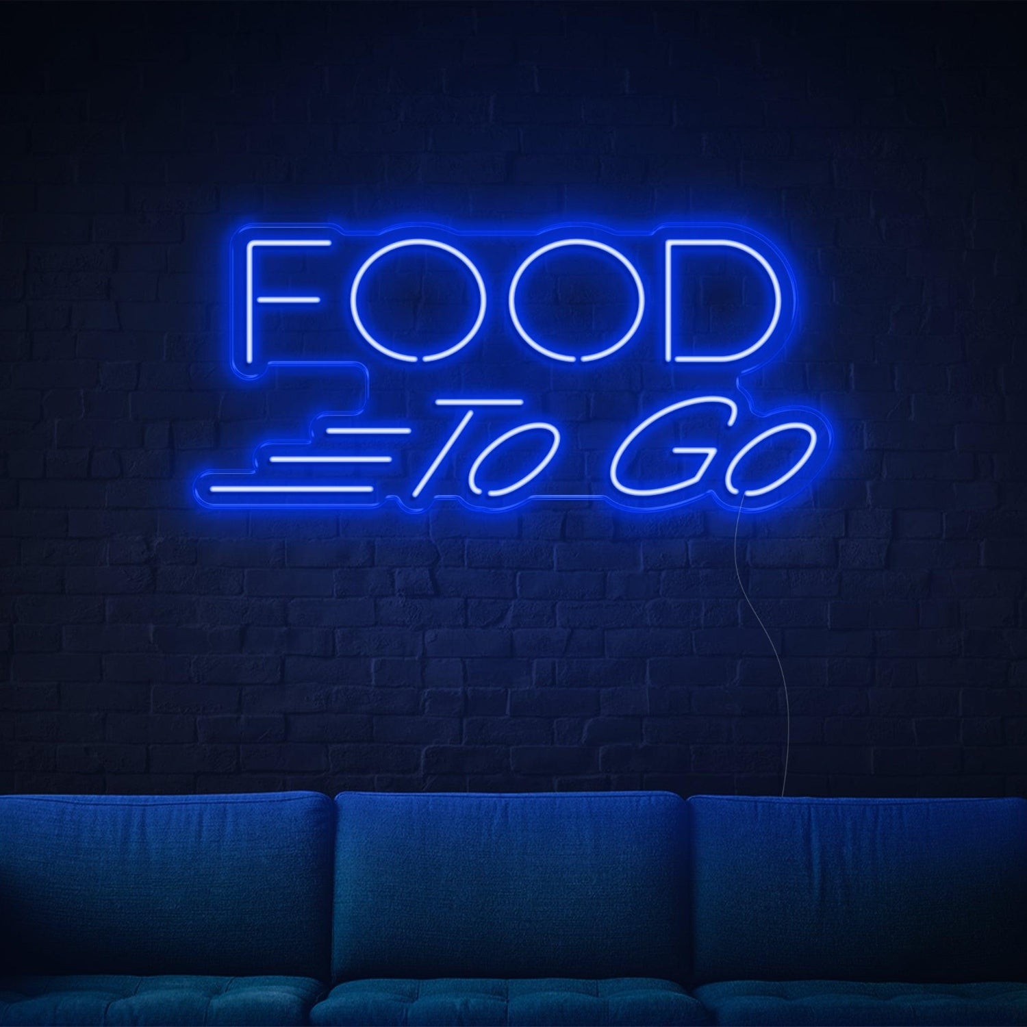 Food To Go Teal Led Neon Sign For Indoor Restaurant Decor | Shineneon