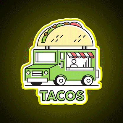 Food Trucks Taco Led Neon Sign Mexican Food Sign Rgb Color - Custom LED neon sign front view
