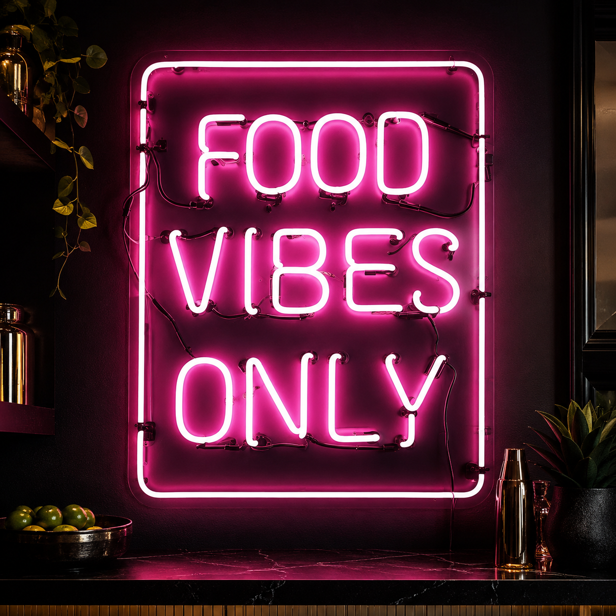 Food Vibes Only LED Neon Sign - 02 High-Converting Product Image