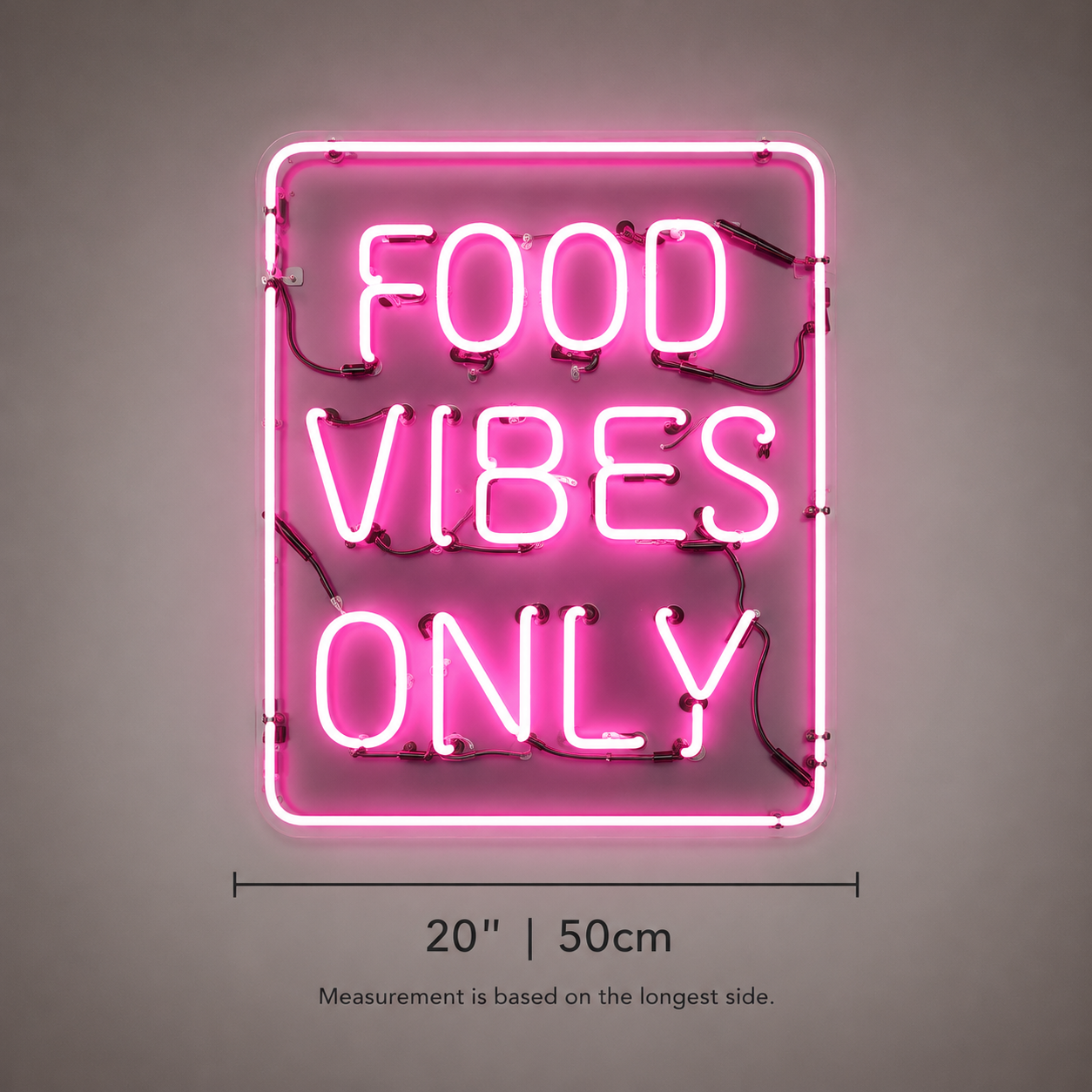 Food Vibes Only LED Neon Sign - 04 Size Image