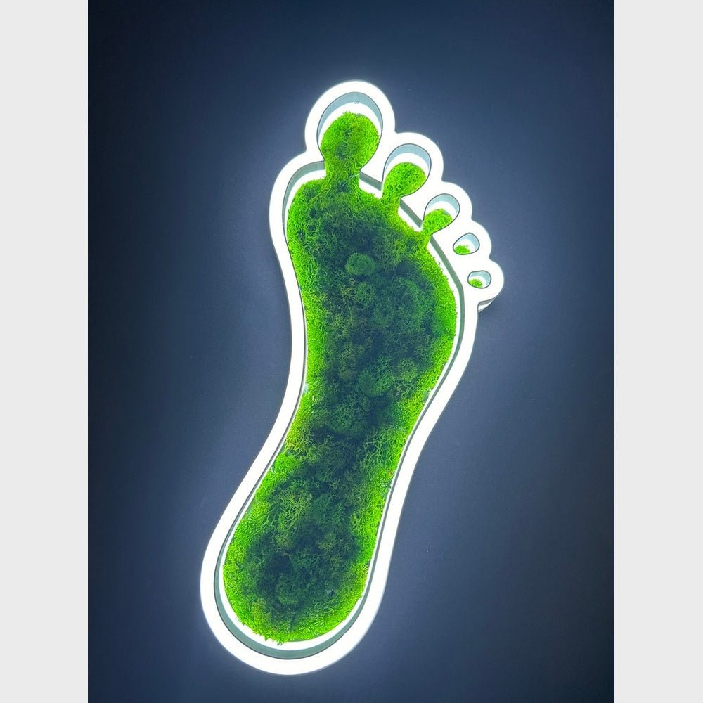 Foot 3D Moss Letter Sign - Shineneon