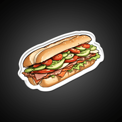 Foot Long Sandwich Fast Food Led Neon Sign For Burger Place Rgb Color - Shineneon