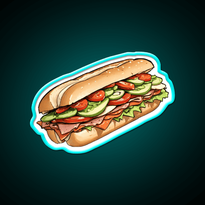 Foot Long Sandwich Fast Food Led Neon Sign For Burger Place Rgb Color - Shineneon
