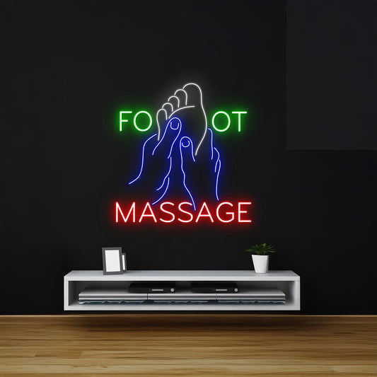 Foot Massage Neon Sign Business Wall Decor