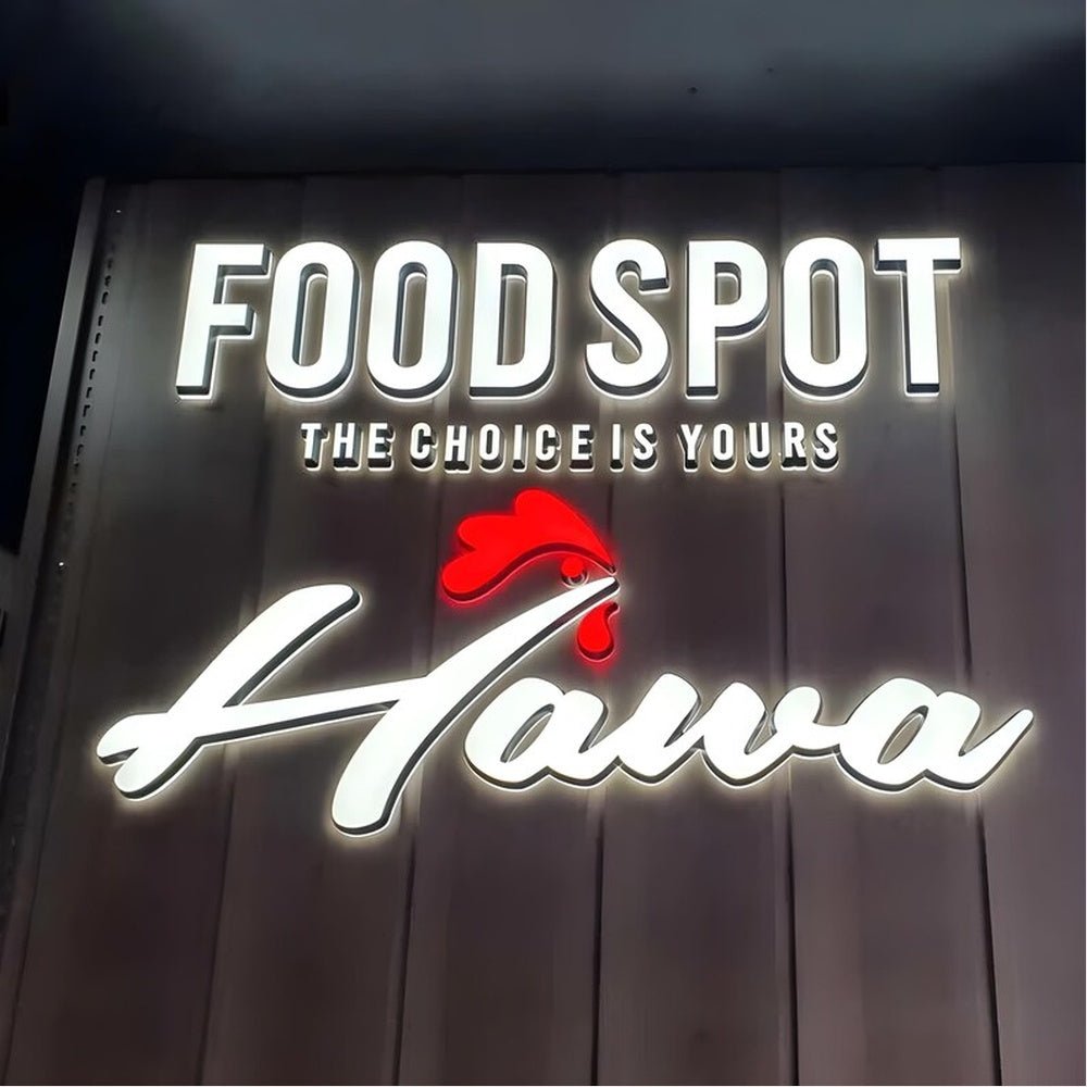 Foot Spot The Choice Is Yours Hawa 3D Frontlit And Backlit Channel Letter Led Light Sign - Shineneon