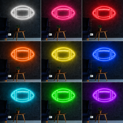 Football Decor Wall Decor LED Neon Sign color grid