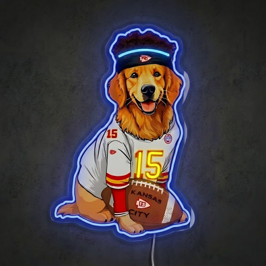 ShineNeon™ Football Dog MVP Jersey Neon Sign USB Power