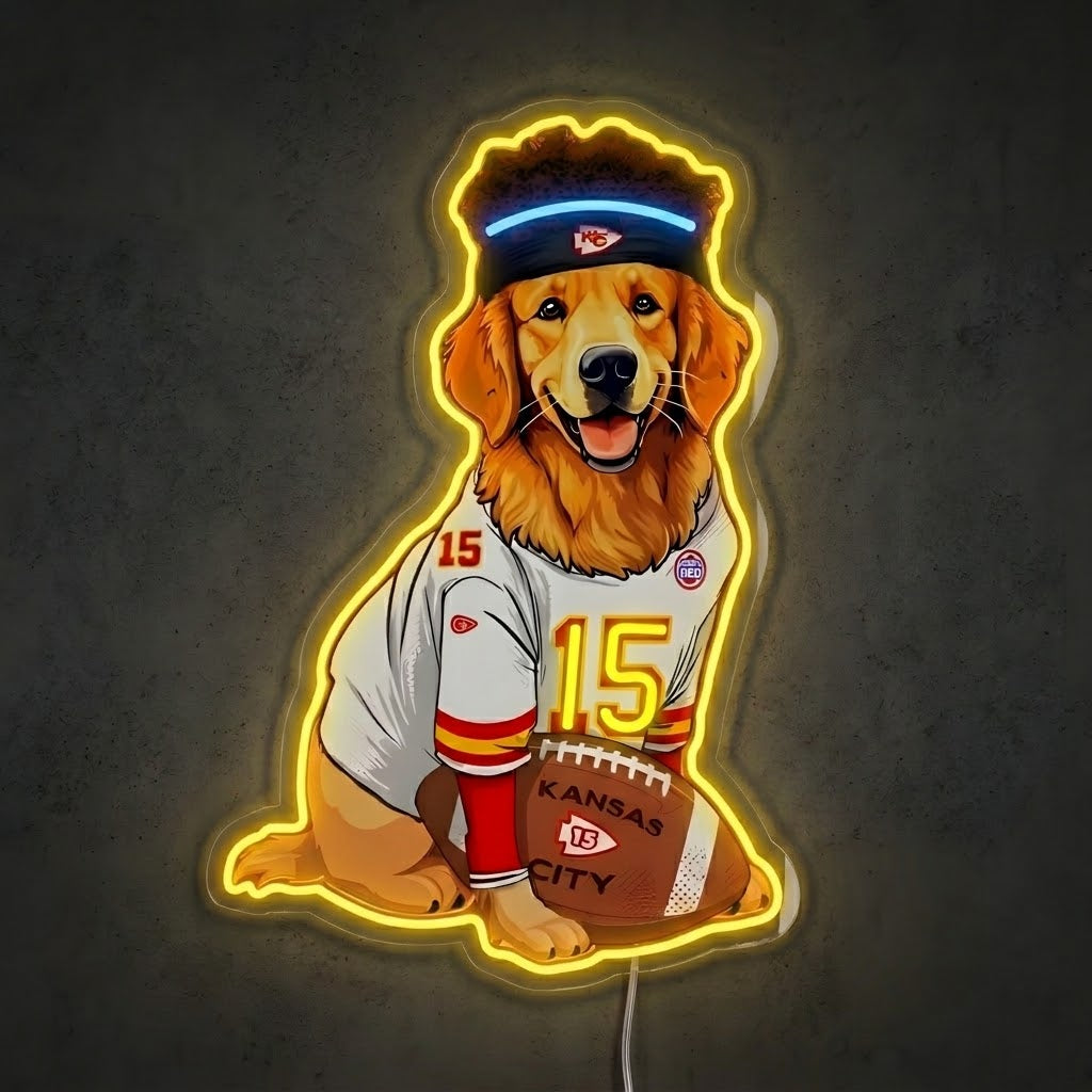 ShineNeon™ Football Dog MVP Jersey Neon Sign USB Power