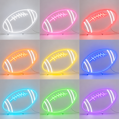 Football Fan Room LED Neon Sign color grid