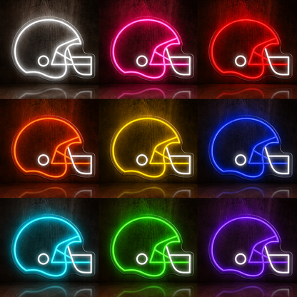 Football Fan Wall Decor LED Neon Sign color grid