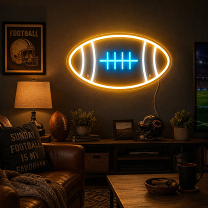 Football Game Room Neon Sign LED Neon Sign real lifestyle scene