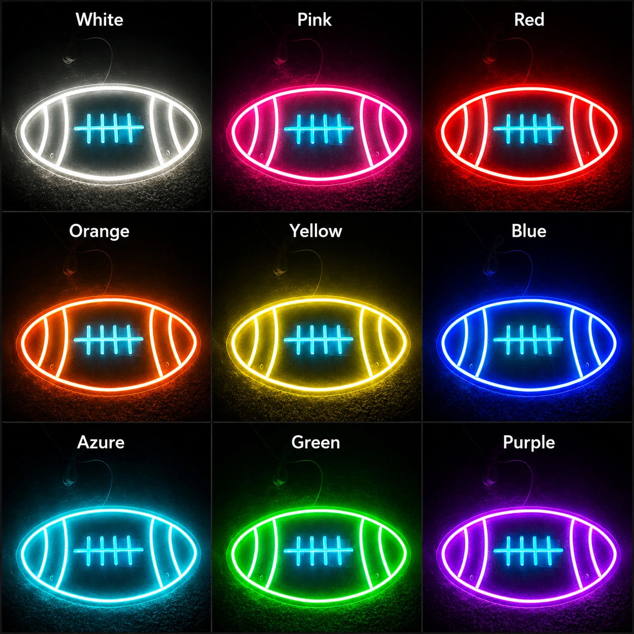 Football Game Room Neon Sign LED Neon Sign color grid