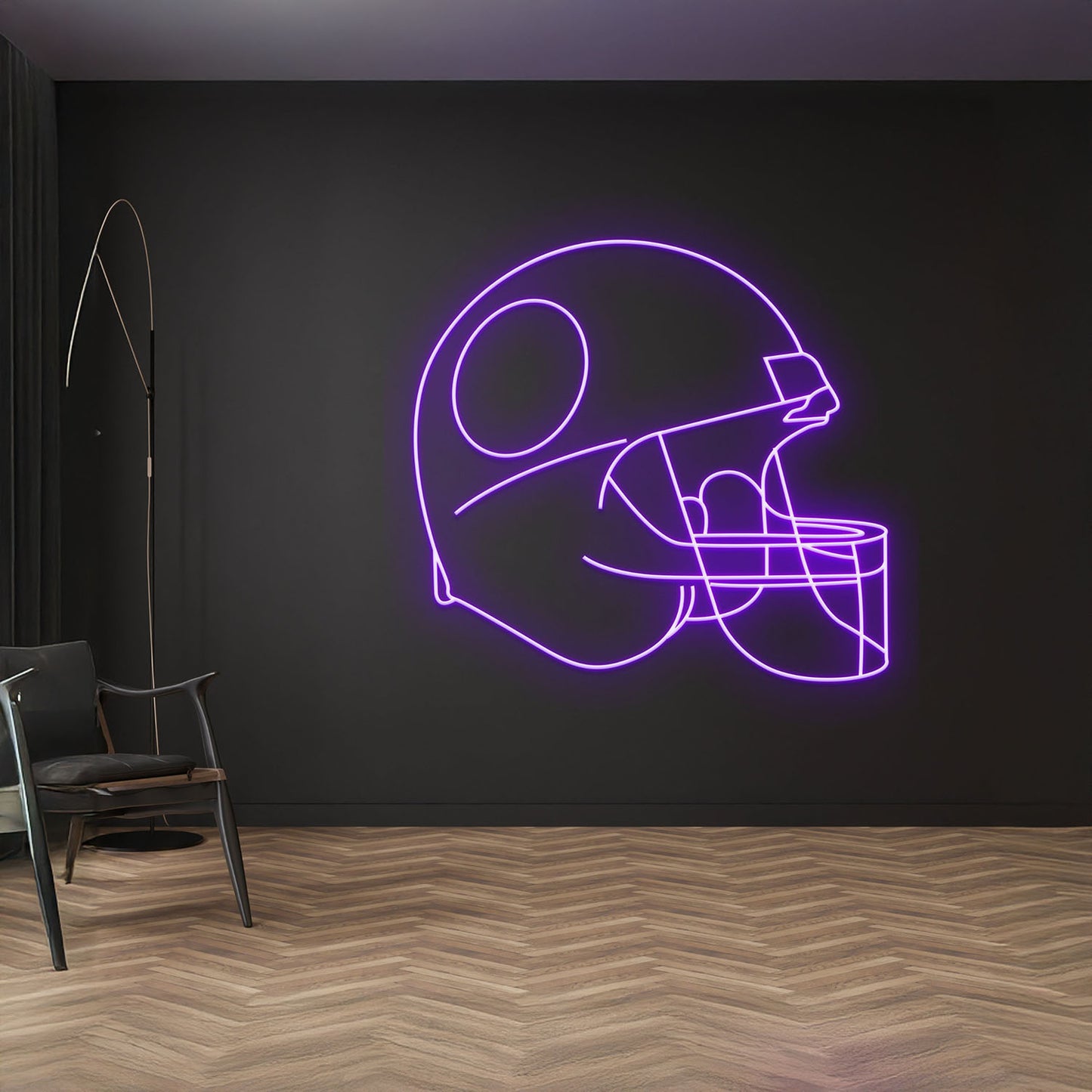 Football Helmet Led Neon Sign