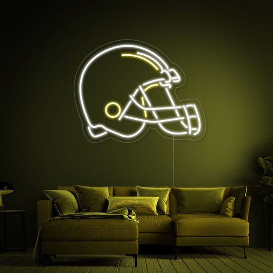 Football Helmet Neon Sign