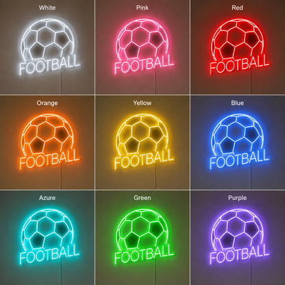 Football Home Decor LED Neon Sign color grid