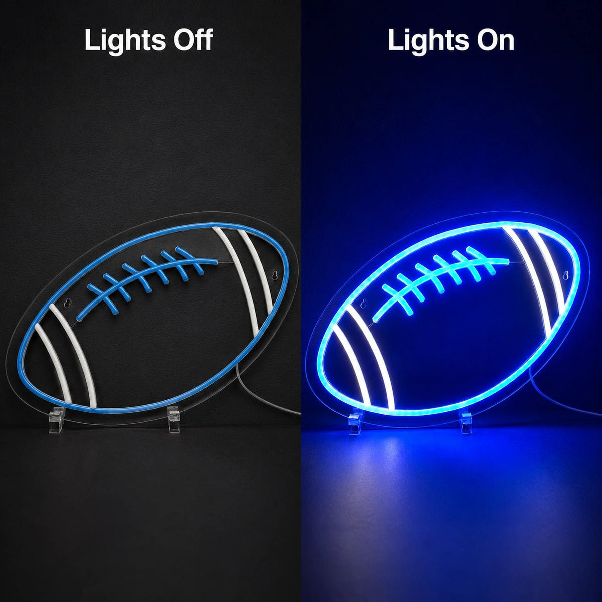 Football Laces Silhouette LED Neon Sign - Shineneon