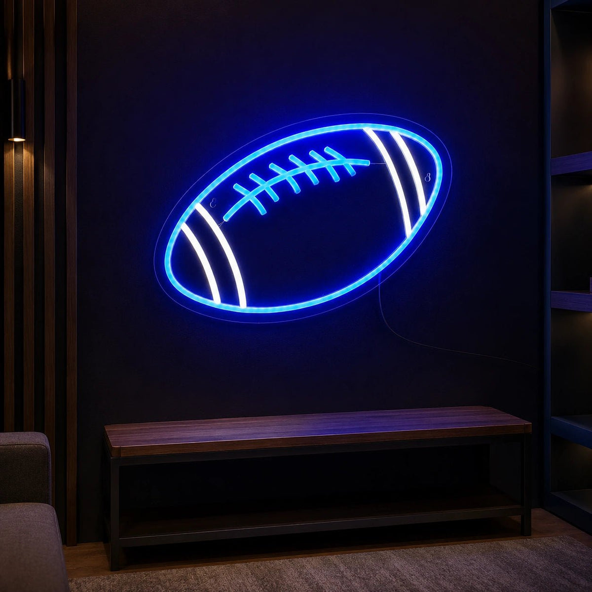 Football Laces Silhouette LED Neon Sign - Shineneon