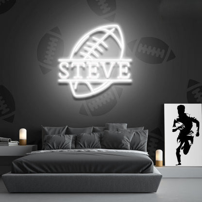 Football Led Neon Sign With Your Lovely Kids Name | Shineneon