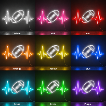 Football Locker Room LED Neon Sign color grid