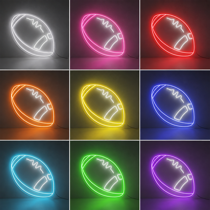 Football Play Room LED Neon Sign color grid