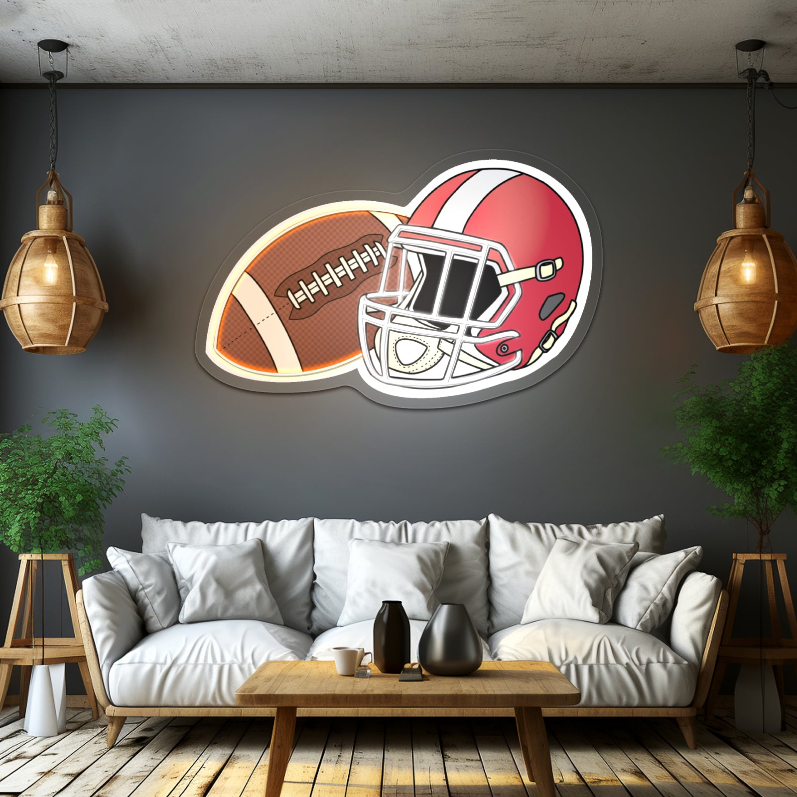 Football Sports Neon Signs For Wall Decor
