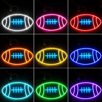 Football Sports Room LED Neon Sign color grid