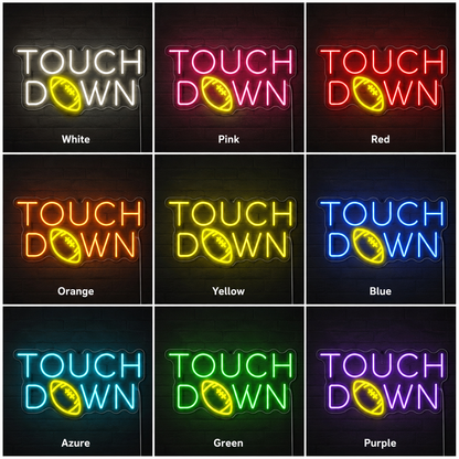 Football Trophy Wall LED Neon Sign color grid