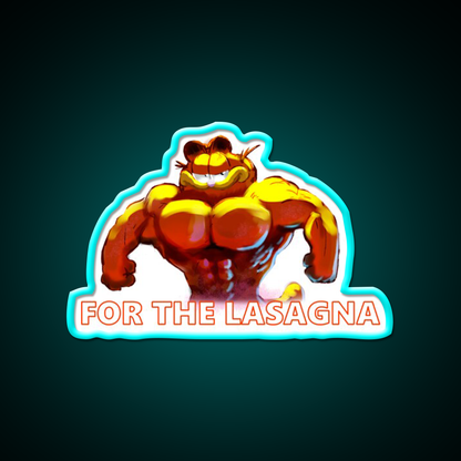For The Lasagna Buff Garfield Gym Fitness Led Neon Sign Rgb Color