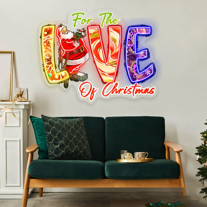 For The Love Of Christmas Acrylic Led Neon Sign | Shineneon