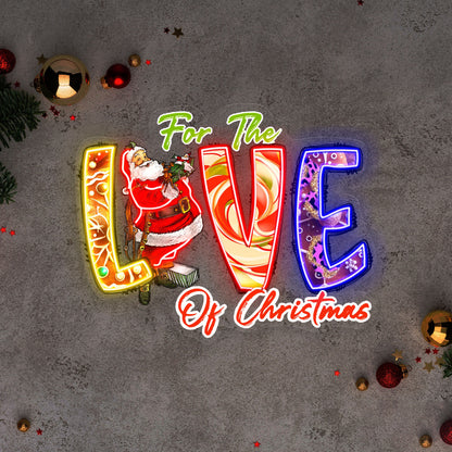 For The Love Of Christmas Acrylic Led Neon Sign | Shineneon