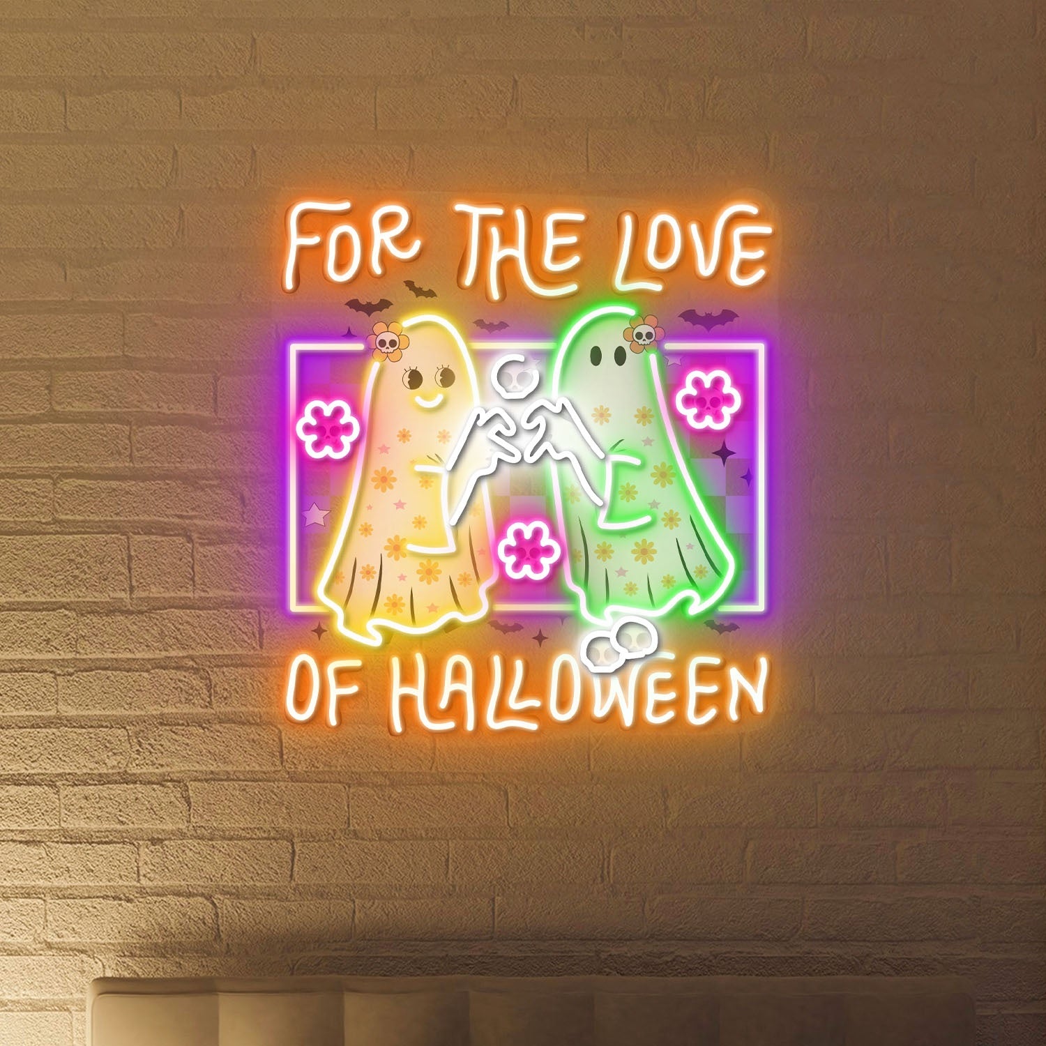For The Love Of Halloween Acrylic Led Neon Sign | Shineneon