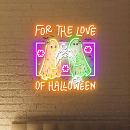 For The Love Of Halloween Acrylic Led Neon Sign | Shineneon