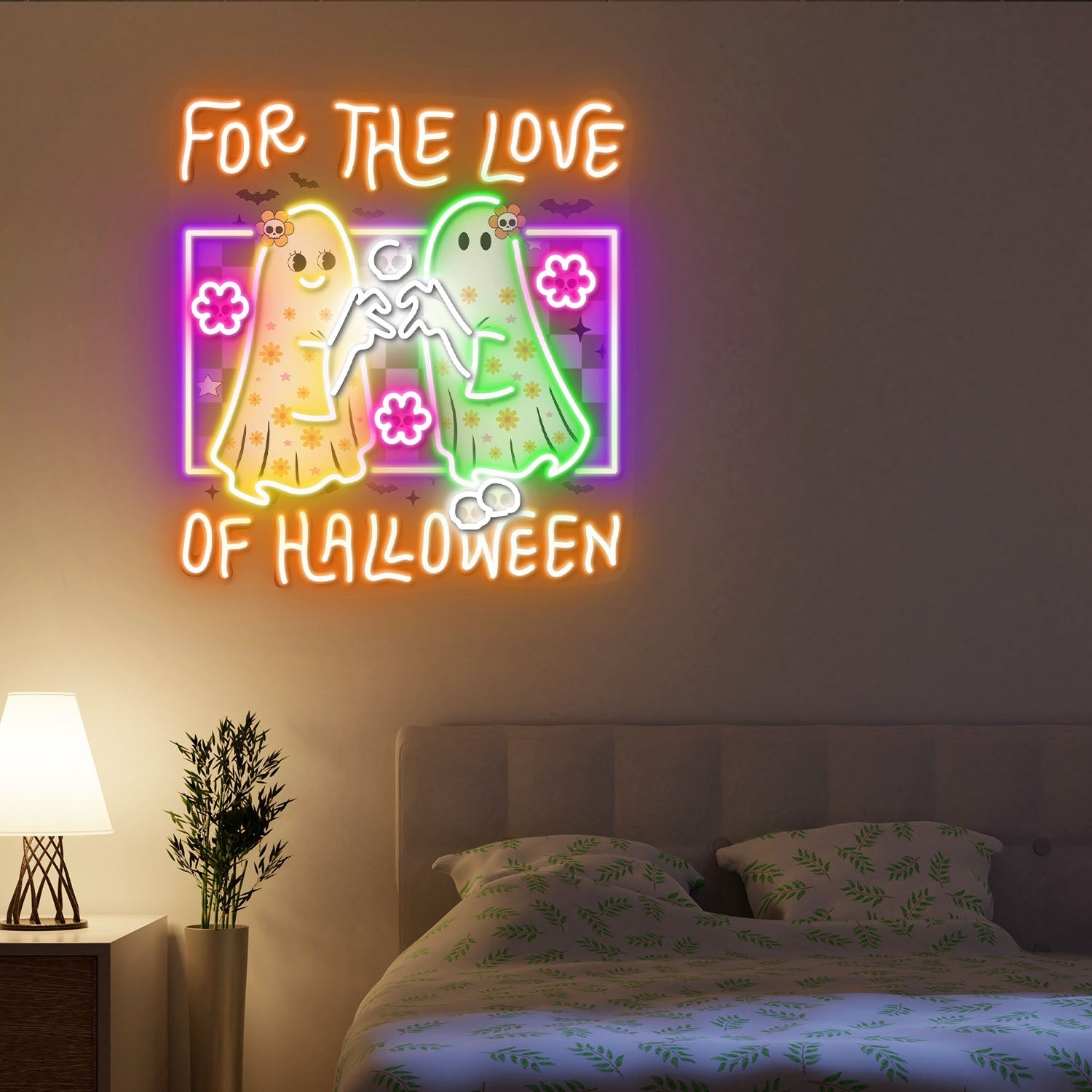 For The Love Of Halloween Acrylic Led Neon Sign | Shineneon