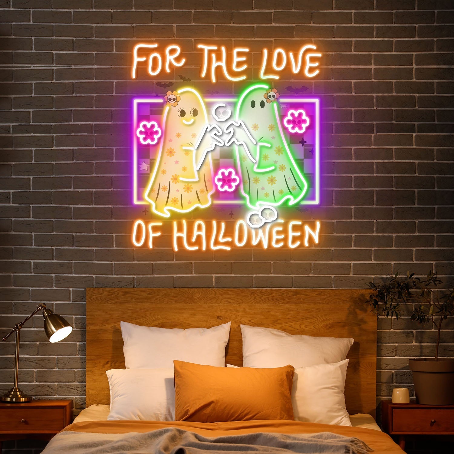 For The Love Of Halloween Acrylic Led Neon Sign | Shineneon