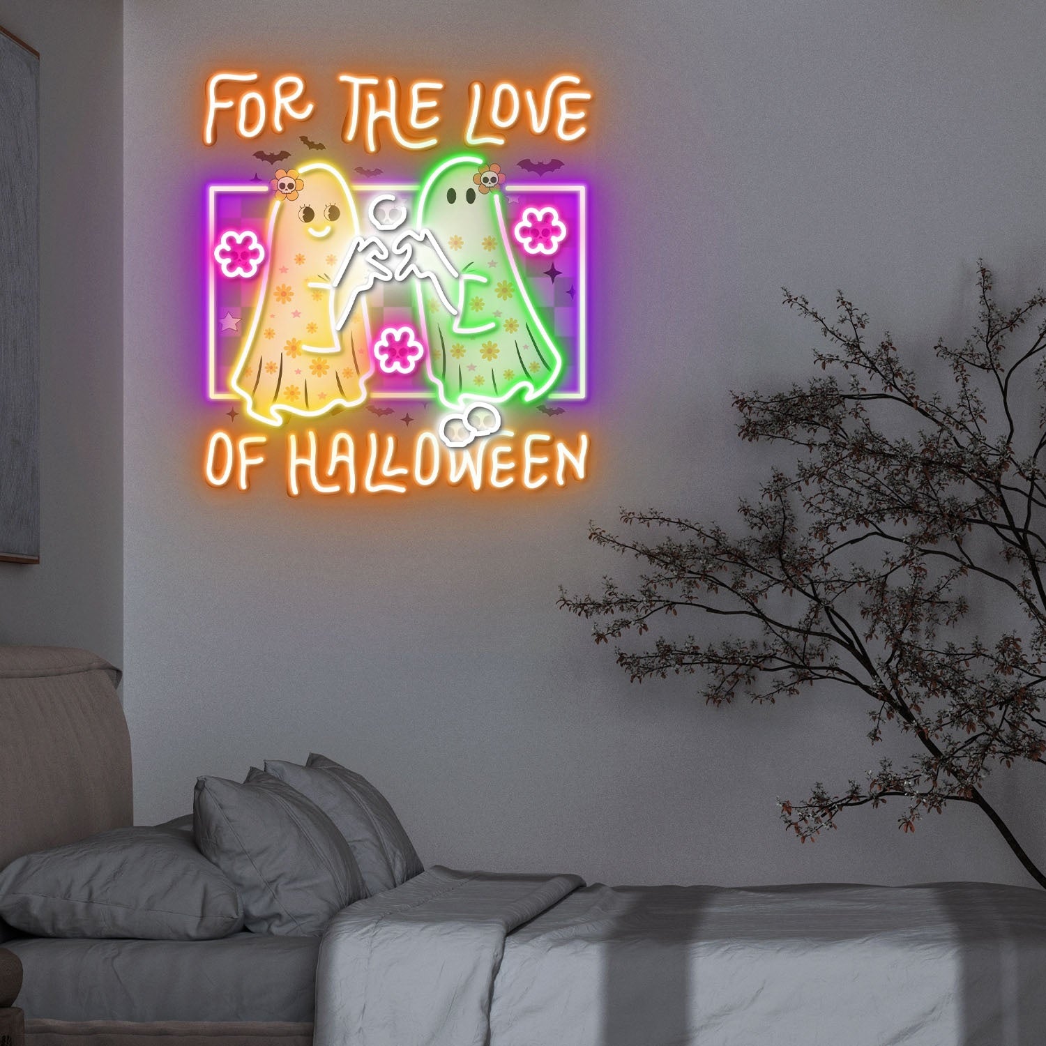 For The Love Of Halloween Acrylic Led Neon Sign | Shineneon