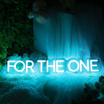 For The One Blue Led Neon Sign - Shineneon