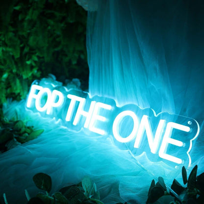 For The One Blue Led Neon Sign - Shineneon